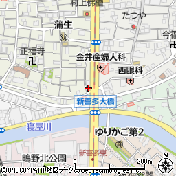 カーニバルチキン蒲生四丁目店周辺の地図