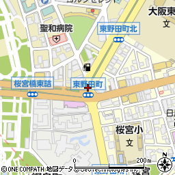 東野田周辺の地図
