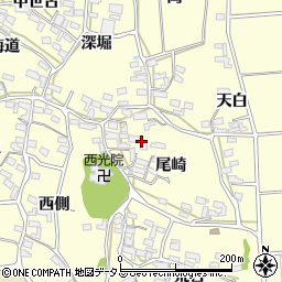 愛知県田原市浦町尾崎10周辺の地図