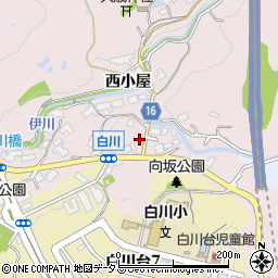 兵庫県神戸市須磨区白川上側地周辺の地図