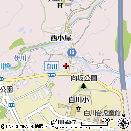 兵庫県神戸市須磨区白川（上側地）周辺の地図