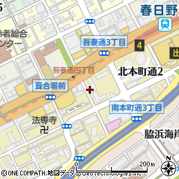 兵庫県神戸市中央区北本町通周辺の地図