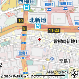 セブンイレブン大阪北新地店周辺の地図