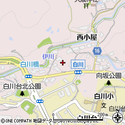 兵庫県神戸市須磨区白川（下側地）周辺の地図