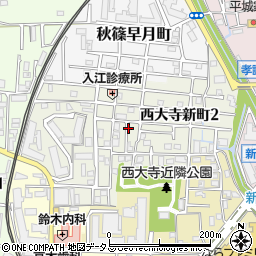 奈良県奈良市西大寺新町周辺の地図