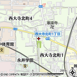 奈良県奈良市西大寺北町周辺の地図