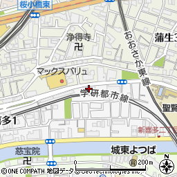 スワンズシティ大阪城ノース周辺の地図
