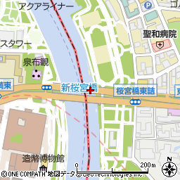 新桜宮橋（新銀橋）周辺の地図