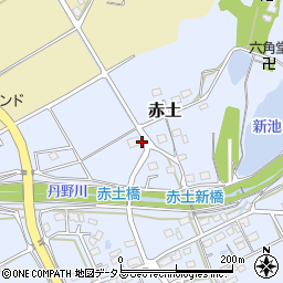静岡県菊川市赤土404-1周辺の地図
