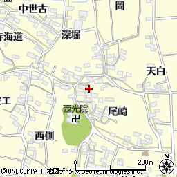 愛知県田原市浦町尾崎55周辺の地図