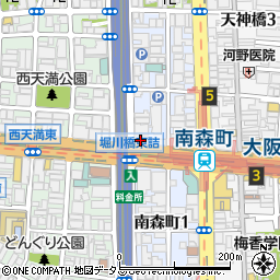 麺’s room 神虎 南森町店周辺の地図