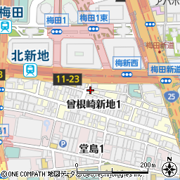雲仙 北新地本店周辺の地図