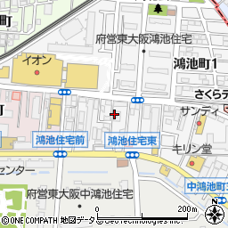 大阪府東大阪市鴻池町2丁目周辺の地図