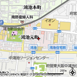 大阪府東大阪市鴻池元町10-45周辺の地図