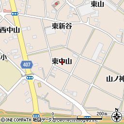 愛知県豊橋市野依町東中山周辺の地図