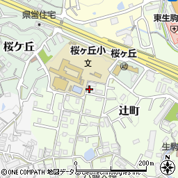 奈良県生駒市辻町882-109周辺の地図