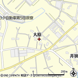 愛知県田原市浦町大原周辺の地図