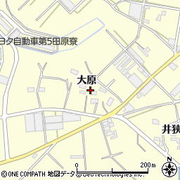 愛知県田原市浦町（大原）周辺の地図