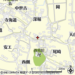 愛知県田原市浦町深堀5周辺の地図