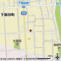 静岡県浜松市中央区下飯田町154周辺の地図