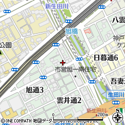 スペース神戸旭通第１駐車場周辺の地図
