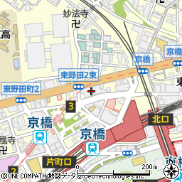 オリックスレンタカー京橋駅前店周辺の地図