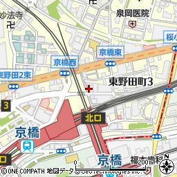 餃子の王将 京橋駅前店周辺の地図