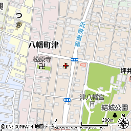 ファミリーマート津結城神社前店周辺の地図