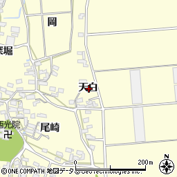 愛知県田原市浦町天白周辺の地図