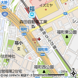 大阪市立　福町・自転車保管所周辺の地図