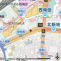 曽根崎通周辺の地図