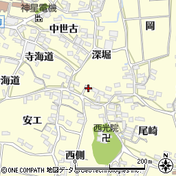 愛知県田原市浦町深堀48周辺の地図