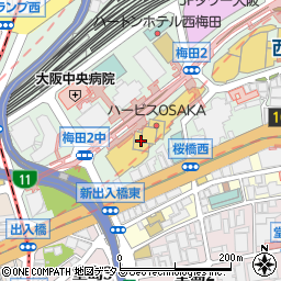 ザ・リッツ・カールトン大阪　ザ・ガーデンルーム周辺の地図