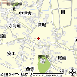 愛知県田原市浦町深堀41周辺の地図