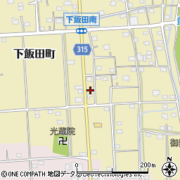 静岡県浜松市中央区下飯田町152周辺の地図