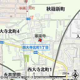寧楽寺周辺の地図