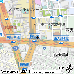 タイムズ梅新東第３駐車場周辺の地図