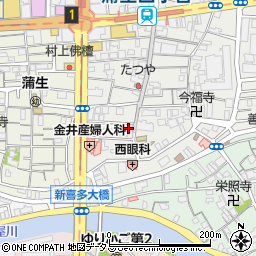 蒲生珠算道場周辺の地図