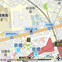 大阪府大阪市都島区東野田町周辺の地図