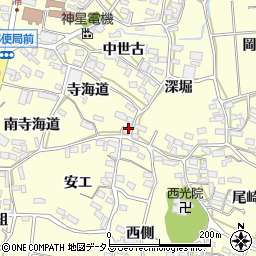 愛知県田原市浦町寺海道3周辺の地図