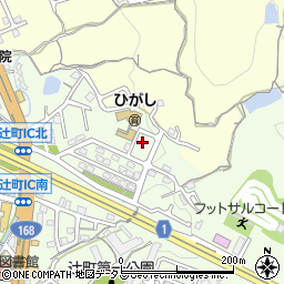 奈良県生駒市辻町25周辺の地図