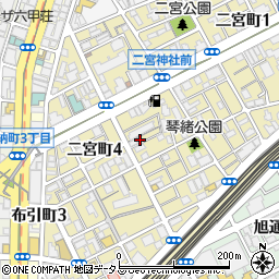 パラカ神戸市二宮町第１駐車場周辺の地図