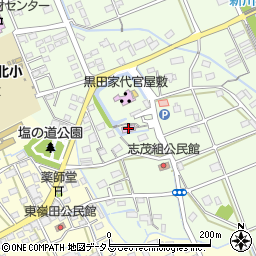 菊川市役所　代官屋敷資料館周辺の地図