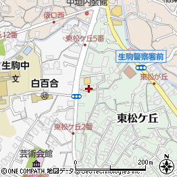 奈良県生駒市東松ケ丘4-9周辺の地図