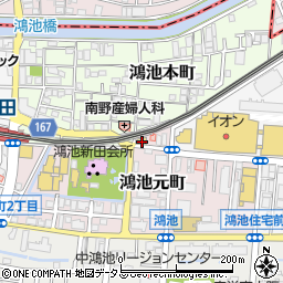 セブンイレブン東大阪鴻池元町店周辺の地図