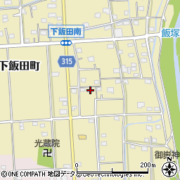 静岡県浜松市中央区下飯田町166周辺の地図