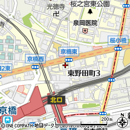 宇奈とと　京橋店周辺の地図