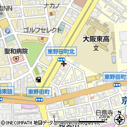 山商うどん 東野田店周辺の地図