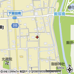 静岡県浜松市中央区下飯田町158周辺の地図