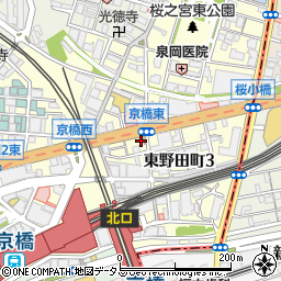 天下一品 京橋店周辺の地図